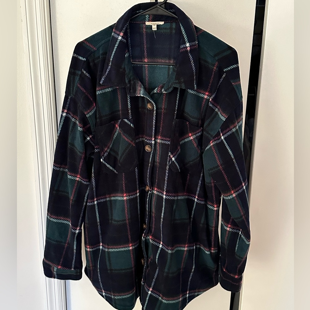 Maurice’s Plaid Fleece Shacket
